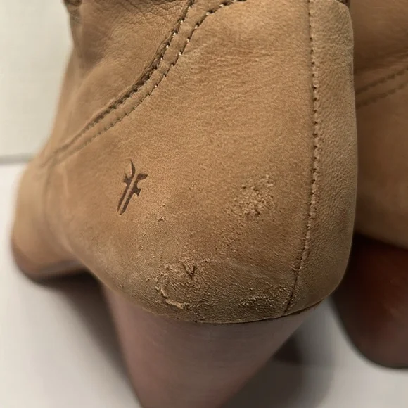 Frye Womens Reina Ash Leather Western Pointed Toe Booties Ankle Boots Size 8.5 - Picture 5 of 12